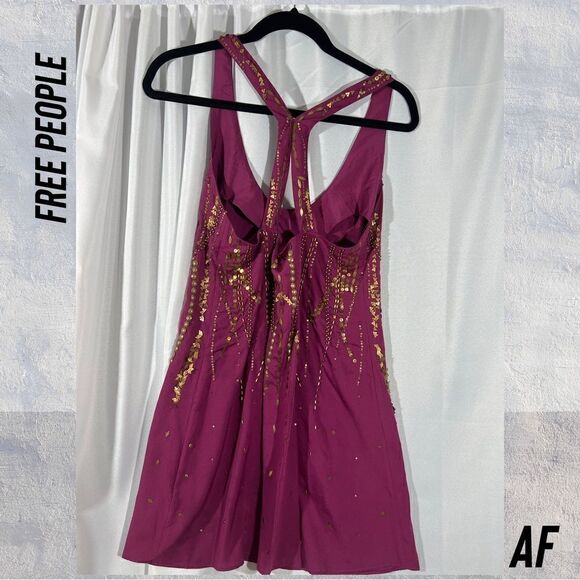 Free People Pink Sequin Embellished Mini Dress - Picture 3 of 4